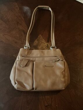 Rosetti Camel/Tan Shoulder Bag with Front Pockets